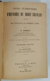 Carte Istorie Drept Francez: COURS ELEMENTAIRE D'HISTOIRE DU DROIT FRANCAIS, A. ESMIN, 1930, Limba Franceza, 784 pagini