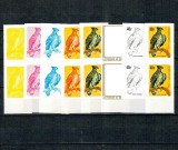 Burundi 1979 - Pasari, val.40F Posta Aeriana, perechi probe progresive de culoare, nedantelate