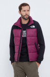 The North Face vesta barbati, culoarea violet, de iarna