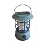 Lampa camping portabil&Auml; felinar vintage, 30 cob led, 5w, intensitate reglabil&Auml;, acumulator 1200mah, &Atilde;nc&Auml;rcare solar&Auml; &amp; usb, 360&Acirc;&deg;, abs, verde