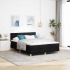 VidaXL Pat boxspring cu saltea cu saltea Negru 140 x 200 cm țesătură 3339002