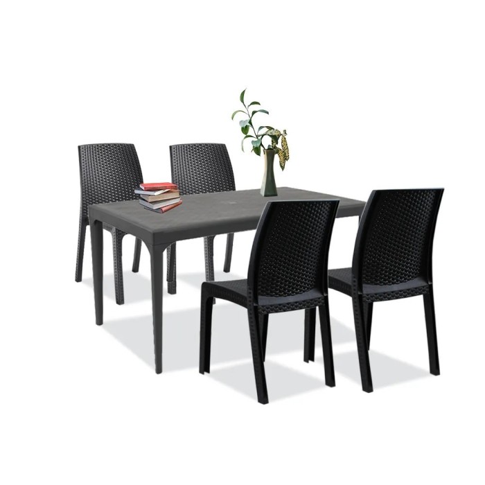 Set mobilier de grădină Pauli 4+1, grafit