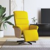 VidaXL Fotoliu rabatabil cu suport de picioare, galben deschis, textil 356609