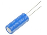 Supercondensator THT 10F 3VDC &Oslash;10x25mm - Capacitate Mare pentru Stocare Energie