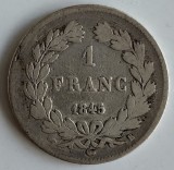 Moneda Franta - 1 Franc 1845 - B - Rouen - Argint, Europa