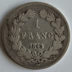 Moneda Franta - 1 Franc 1845 - B - Rouen - Argint