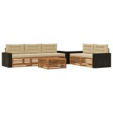 vidaXL Set de canapele de exterior 6 pcs Natural și Bej 3383036