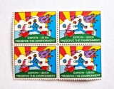 4 timbre SUA Statele Unite bloc de 4 val. MNH 1974 Protectia Mediului 10 cents, Stampilat