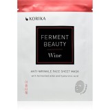 KORIKA FermentBeauty Anti-wrinkle Face Sheet Mask with Fermented Wine and Hyaluronic Acid mască facială de p&acirc;nză cu efect anti-rid, cu vin fermentat ș