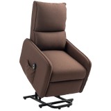 HOMCOM Fotoliu Electric de Relaxare cu Telecomandă, Suport pentru Picioare și Buzunar Lateral, 62x86,5x98 cm, Maro &Icirc;nchis | Aosom Romania