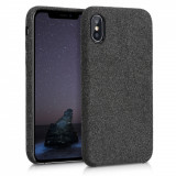 Husa pentru Apple iPhone X / iPhone XS, Textil, Negru, 43479.01, Carcasa