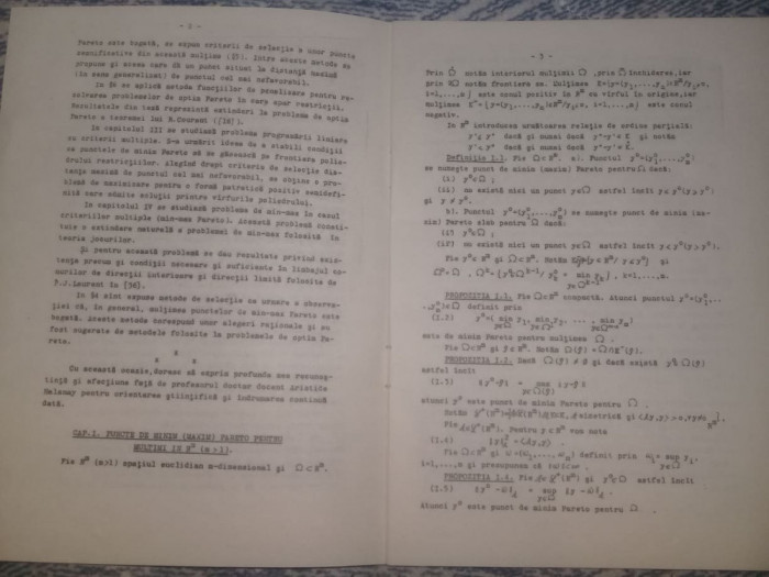 brosura Probleme de optimizare cu mai multe functii obiectiv,Dragusin Ctin,1978