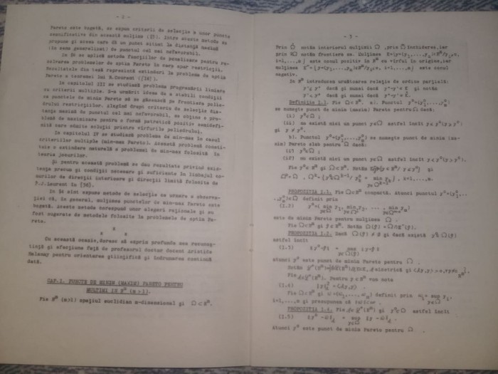 brosura Probleme de optimizare cu mai multe functii obiectiv,Dragusin Ctin,1978