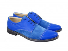 Pantofi barbati casual - eleganti din piele naturala intoarsa - CARLO BLUE foto