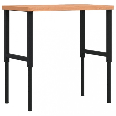 Banc de lucru 100x60x(73-99,5) cm lemn masiv fag dreptunghiular foto