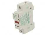 Clemă siguranţe cilindrice 10,3x38mm 30A pentru şină DIN