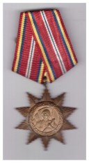 Medalia A XX-a aniversare a zilei fortelor armate ale RPR, 25 octombrie 1944-1964, fara cutie, fara bareta