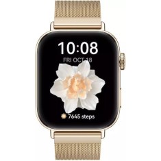Smartwatch Huawei Watch FIT 3 Solo - B19M cu corp auriu din aluminiu și curea de inox auriu, Blister 55020CYJ