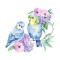 Sticker decorativ Pasari, Multicolor, 61 cm, 5346ST
