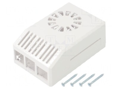 Carcasă albă ABS pentru Raspberry Pi 4 B - 62mm foto