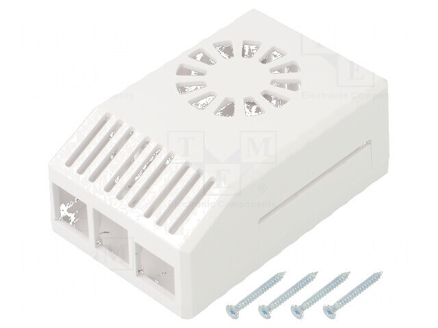 Carcasă albă ABS pentru Raspberry Pi 4 B - 62mm
