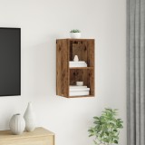 vidaXL Cabinet TV cu raft Pe perete Lemn vechi 37 x 37 x 72 cm Lemn compozit