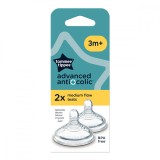 Tetine Advanced Anti-Colic Flux Mediu 3+ luni, 2 bucati, Tommee Tippee