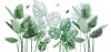 Sticker decorativ perete Plantă Ghiveci, 100x17.5cm, Verde Iarbă, 2 Folii, PVC, Abtibild, Tema Flori, CBD CORAL BEST DEALS