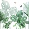 Sticker Decorativ de Perete, Plantă &Icirc;n Ghiveci, 100 X 17.5 Cm 100 cm 17.5 cm Verde iarba 2 Folii