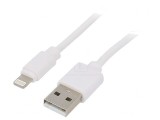 Cablu USB 2.0 Apple Lightning 2m Alb, Gembird