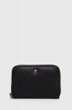 Geox portofel de piele D35K3G-00046 D.WALLET femei, culoarea negru