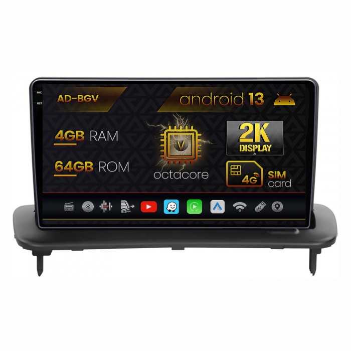 Navigatie Volvo C40 C30 S40 C70 V50 (2004-2012), Android 13, V-Octacore 4GB RAM + 64GB ROM, 9.5 Inch - AD-BGV9004+AD-BGRKIT403