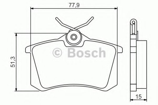 Set placute frana,frana disc VW VENTO (1H2) (1991 - 1998) BOSCH 0 986 495 226