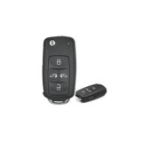 Carcasa Cheie Telecomanda VW 5 Butoane, Lama Metalica Inclusa, Plastic ABS, Compatibila Volkswagen, Fara Cip/Baterie