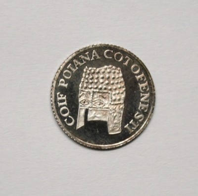 PROBA 100 LEI 1999 . Coiful de aur de la Poiana Coţofeneşti .ARGINT . foto