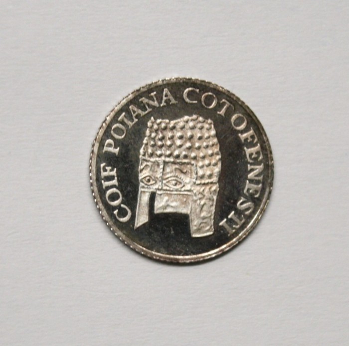 PROBA 100 LEI 1999 . Coiful de aur de la Poiana Coţofeneşti .ARGINT .