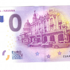 Bancnota souvenir Cuba 0 euro Havana 2019-1, UNC