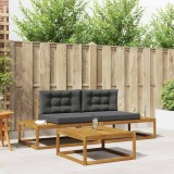 vidaXL Set de canapele de exterior 3 Bucată Natural și Antracit 3368130