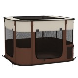 PawHut Țarc pliabil pentru c&acirc;ini cu geantă de transport pentru interior/exterior, Gri | Aosom Romania