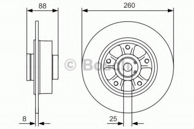 Disc frana RENAULT MEGANE III Cupe (DZ0/1) (2008 - 2016) BOSCH 0 986 479 C87 foto