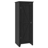 HOMCOM Dulap de depozitare pe picioare bufet bucătărie cu 2 rafturi reglabile 120H cm negru | Aosom Romania