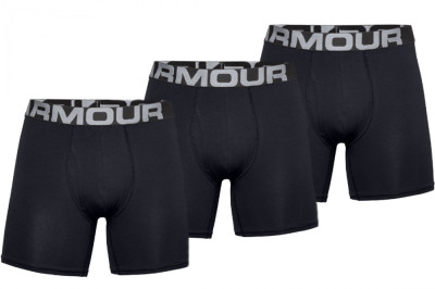 Boxerii Under Armour Charged Cotton 6IN 3 Pack 1363617-001 negru foto