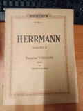 AS - PARTITURA - HERRMANN - DEUTSCHE VOLKSLIEDER, OP. 143 HEFT II