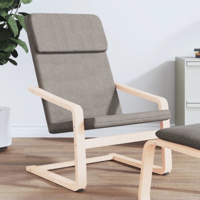 vidaXL Scaun de relaxare, gri taupe, material textil 351057 foto