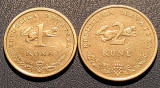1 kuna 2005 si 2 kune 1995 - Croatia, Europa