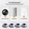 Set 4 tampoane anti-vibratii, Pentru masina de spalat, Cauciuc, Gri
