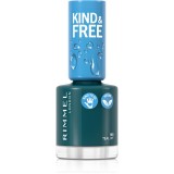 Rimmel Kind &amp; Free lac de unghii culoare 168 Teal Ivy 8 ml