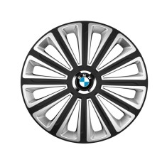 trend Set 4 capace roti Silver/black cu inel cromat Trend R16 pentru gama auto BMW Trend Silver-Black