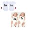 Body alb pentru gemeni - Twin (Marime Disponibila: 9-12 luni (Marimea 20