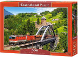 Puzzle 500 piese Train on the bridge, castorland